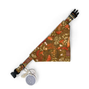 apaszka z weluru z leśnym motywem dla psa