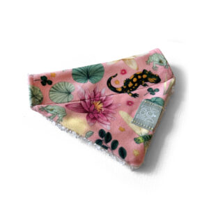 różowa bandana z podszyciem boucle