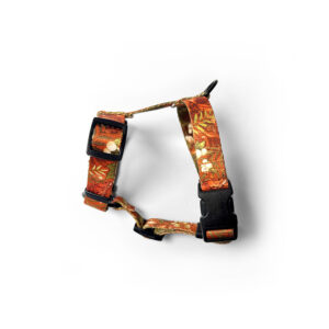 rude szelki w śnieguliczki, roślinki i grzybki