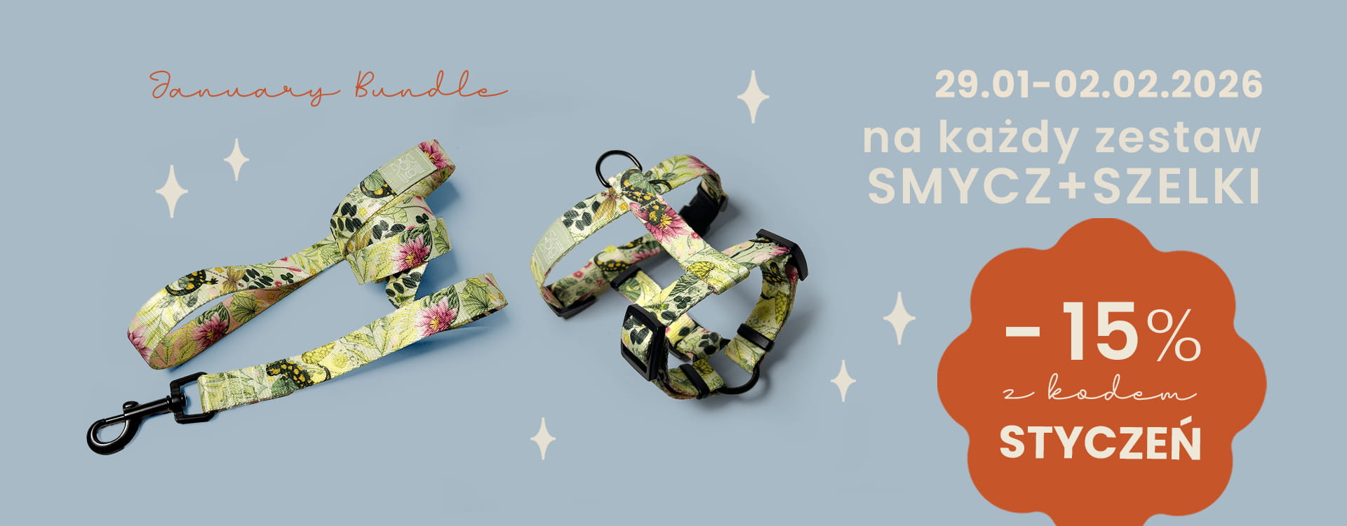 baner promocyjny na smycz i szelki styczeń