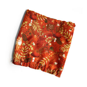 snood dla psa w lisy i grzyby