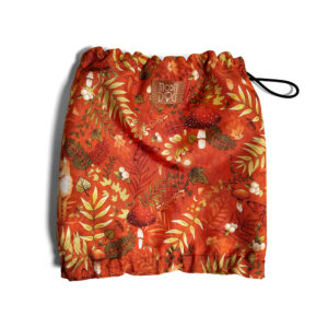 jesienny snood z dwoma gumkami