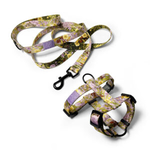 Zestaw fioletowa smycz miejska 2m i szelki guard