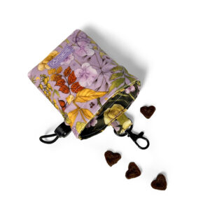 mała saszetka na smaczki fioletowa