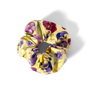 Welurowa scrunchie FLOWERBED BUTTERCUP - obrazek 3
