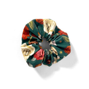 Welurowa scrunchie SNOWDROP EMERALD - obrazek 3