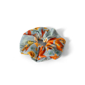 Welurowa scrunchie SUNDAY BLUE - obrazek 3