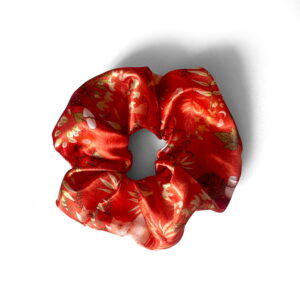 Satynowa scrunchie AUTUMN CINNAMON
