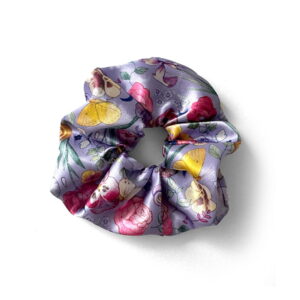 Satynowa scrunchie FLOWERBED IRIS